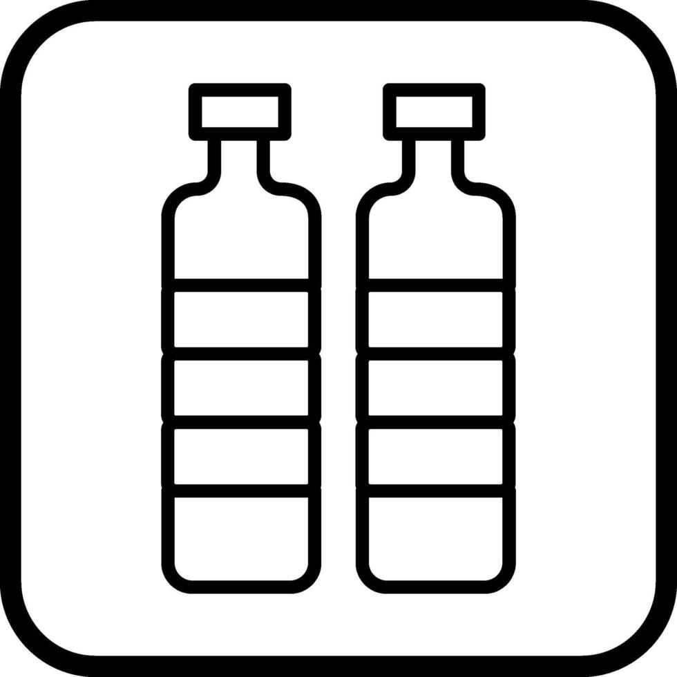 garrafa no ícone de vetor de água