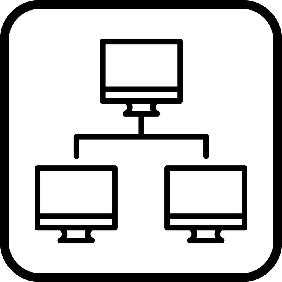 ícone de vetor de redes de computador