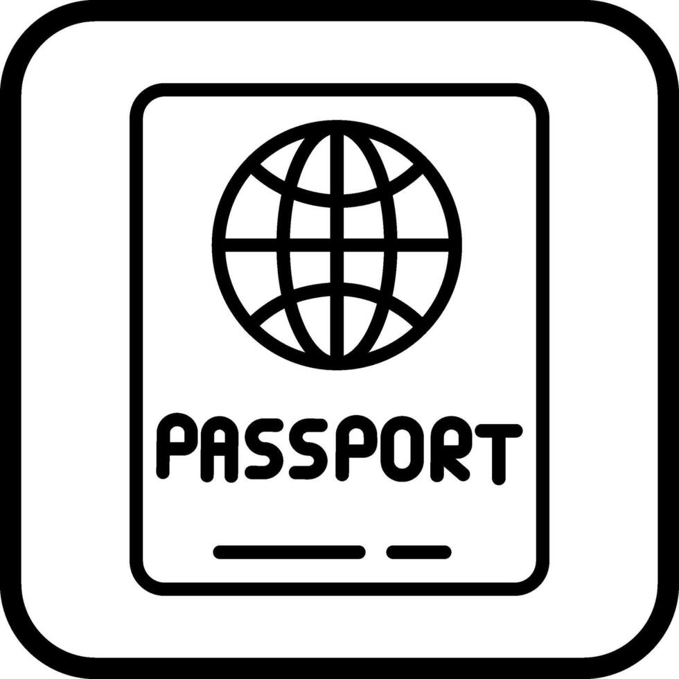 ícone de vetor de passaporte