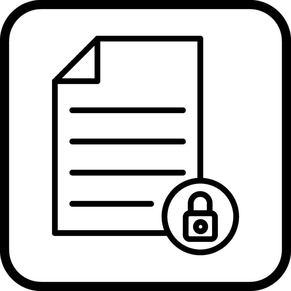 ícone de vetor de documento privado