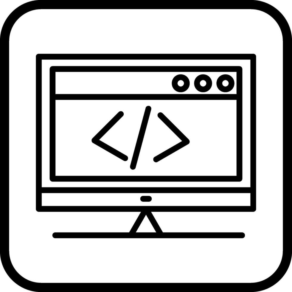 ícone de vetor de codificação html
