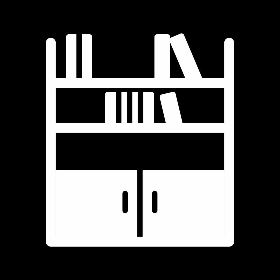 ícone de vetor de estante de livros