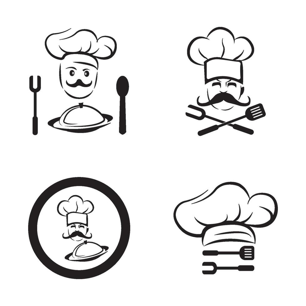 chefe de cozinha ícone logotipo vetor Projeto modelo