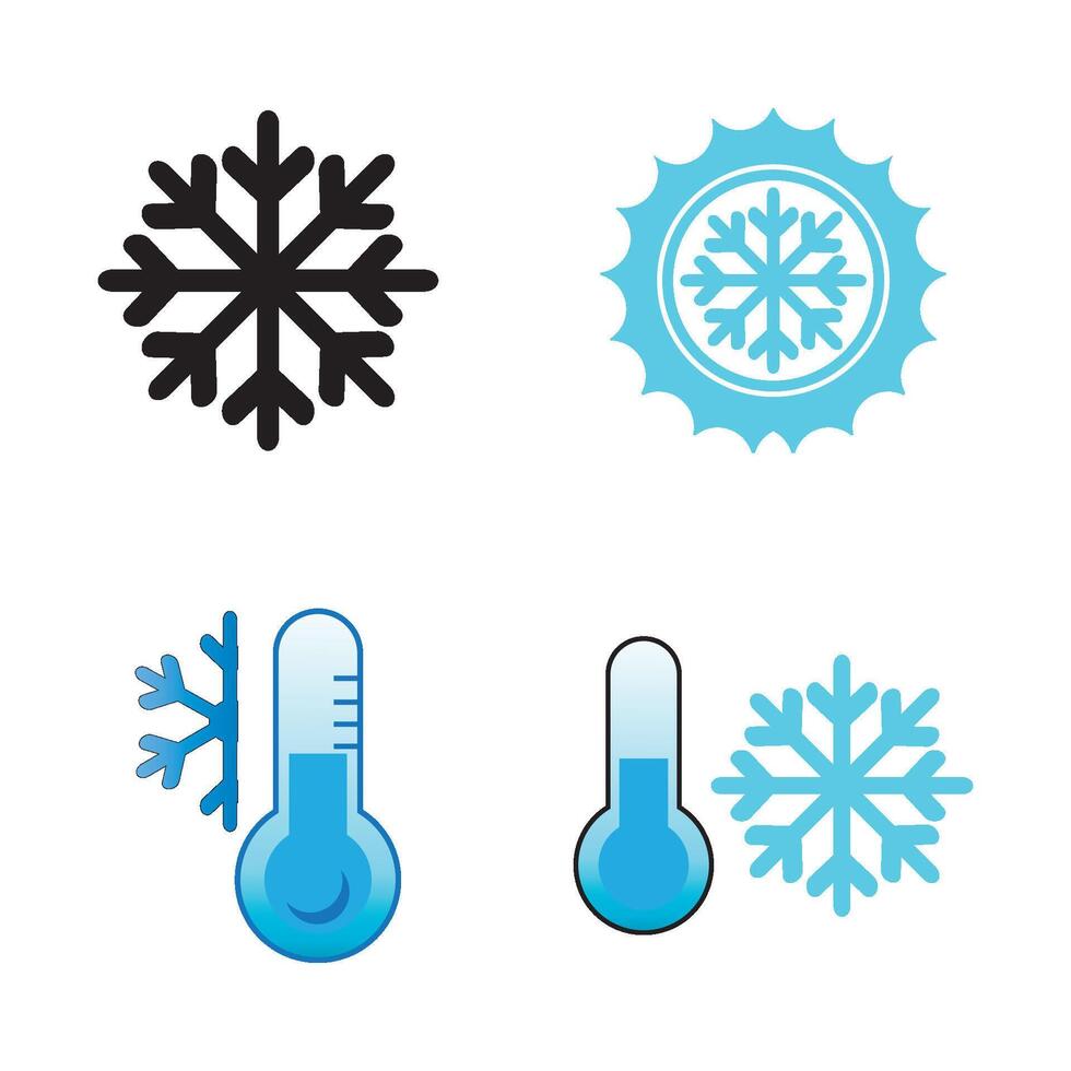 frio ícone logotipo vetor Projeto modelo