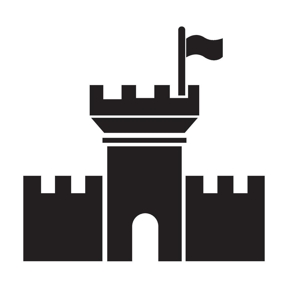 fortaleza ícone logotipo vetor Projeto modelo