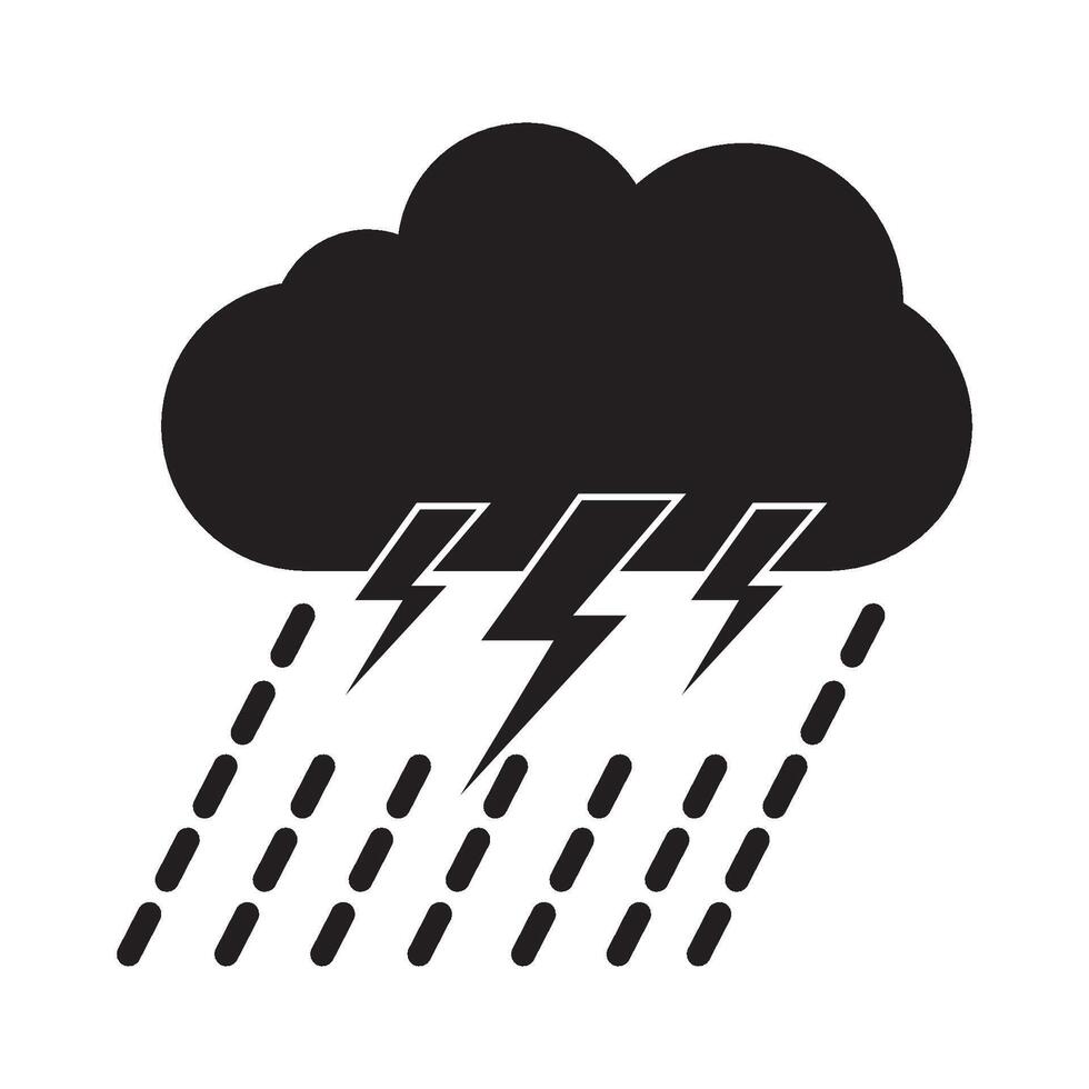 tormentoso clima ícone logotipo vetor Projeto modelo