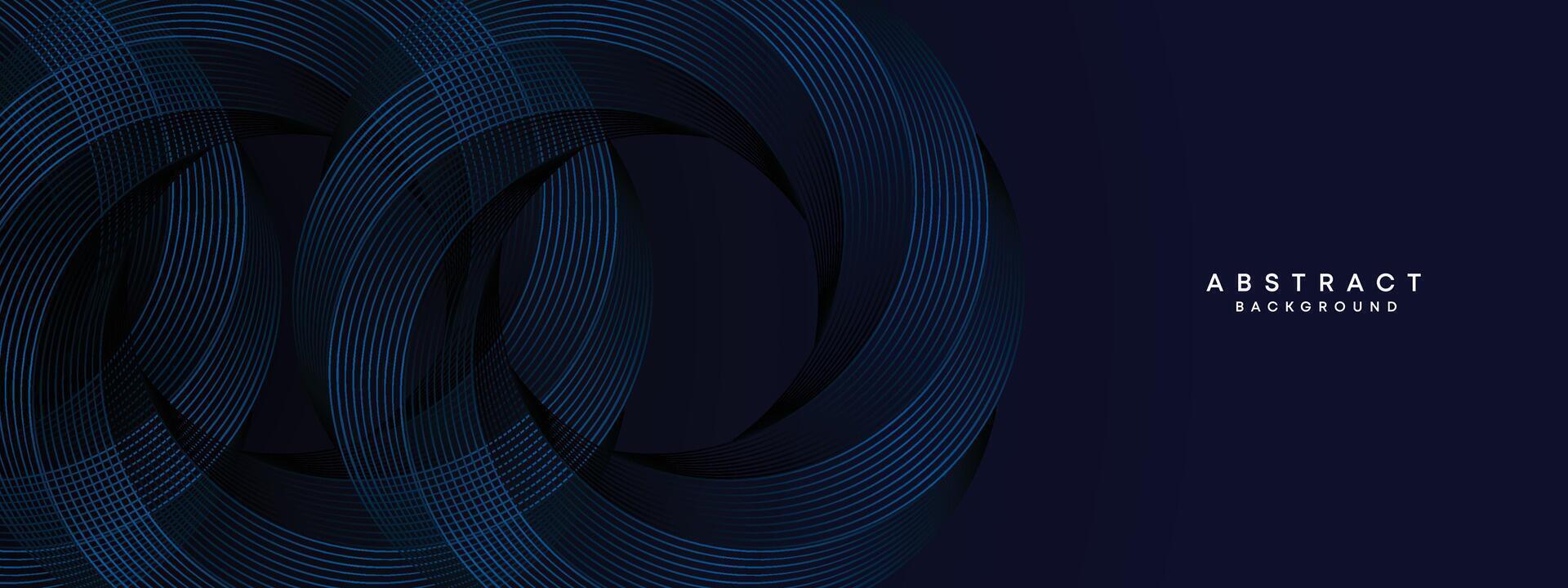 Sombrio marinha azul abstrato acenando círculos linhas tecnologia fundo. moderno azul gradiente com brilhando linhas brilhante geométrico forma diagonal. para folheto, cobrir, poster, bandeira, local na rede Internet, cabeçalho, folheto vetor