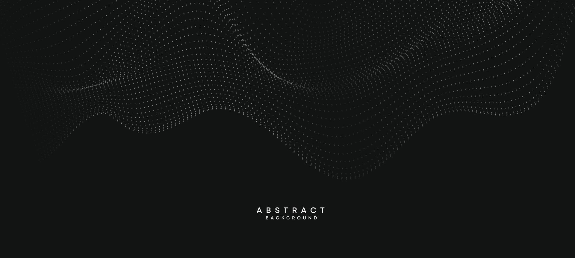 abstrato preto, branco gradiente fluindo ponto acenando partícula geométrico tecnologia fundo. digital futurista Pato cinzento gradiente pontilhado aceno. conceito para Ciência, música cobrir, local na rede Internet, cabeçalho vetor