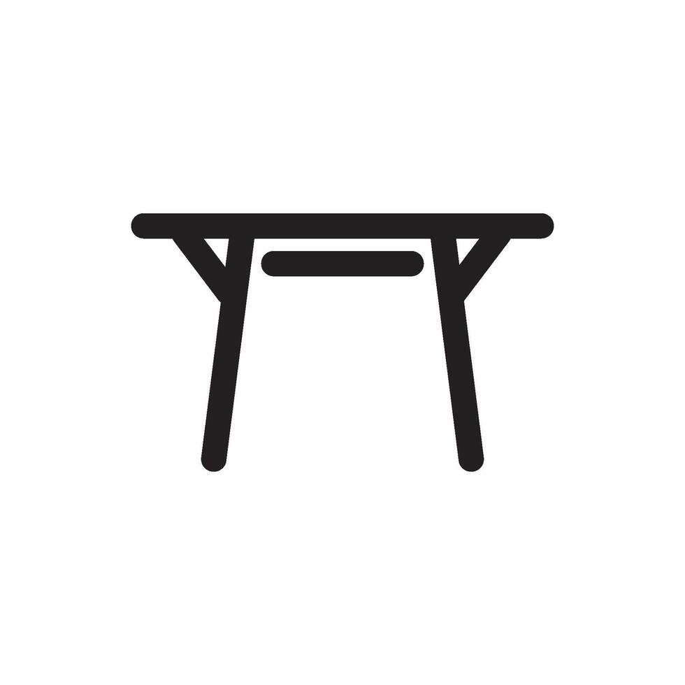 mobília mesa ícone vetor Projeto modelo