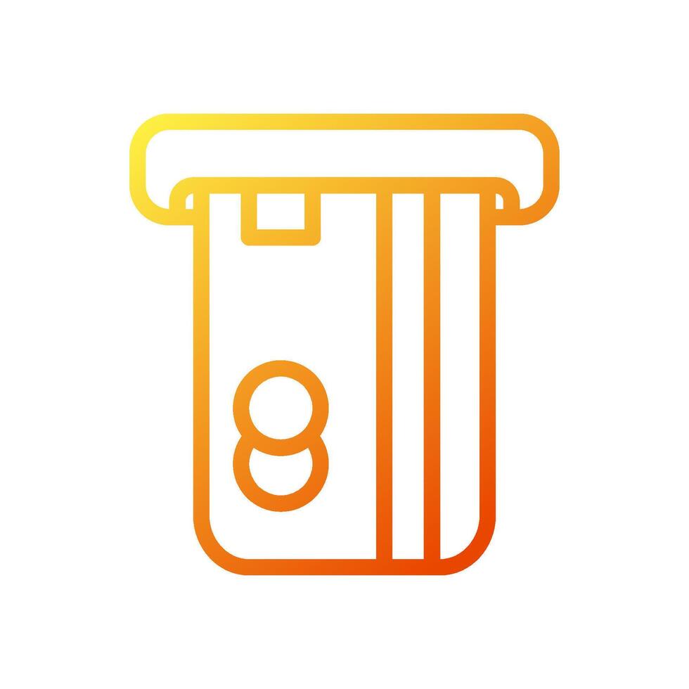 cartão ícone gradiente amarelo laranja o negócio símbolo ilustração. vetor
