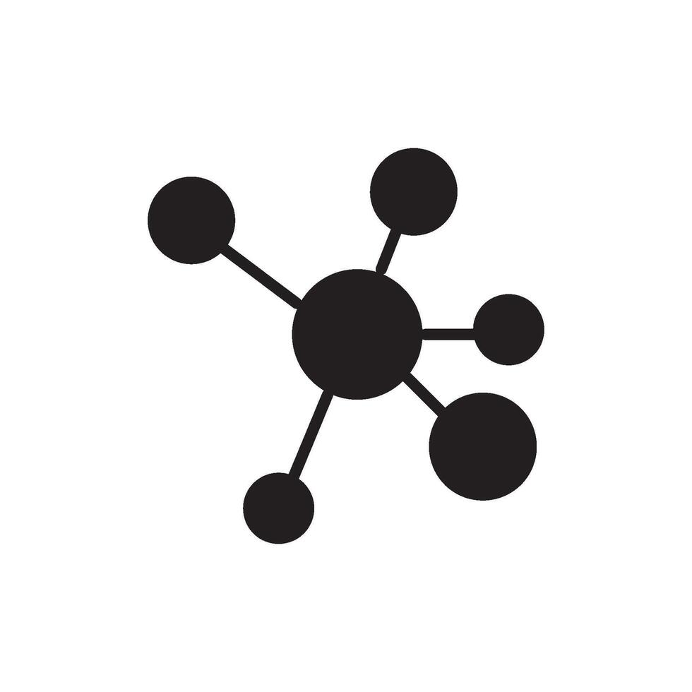 molécula ícone vetor Projeto modelo