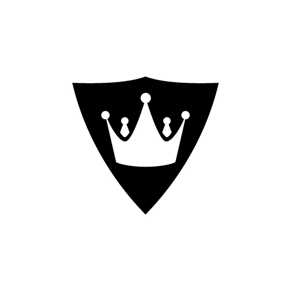 ouro escudo e rei ícone vetor Projeto modelo