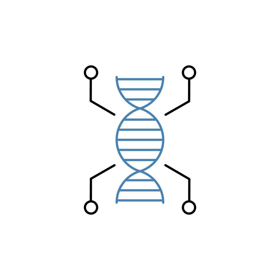 biotecnologia conceito linha ícone. simples elemento ilustração. biotecnologia conceito esboço símbolo Projeto. vetor