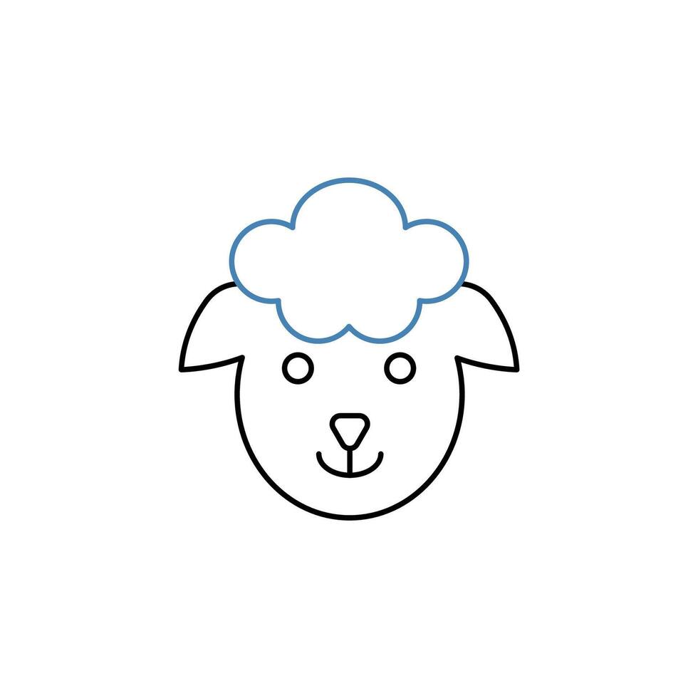 ovelha face conceito linha ícone. simples elemento ilustração. ovelha face conceito esboço símbolo Projeto. vetor