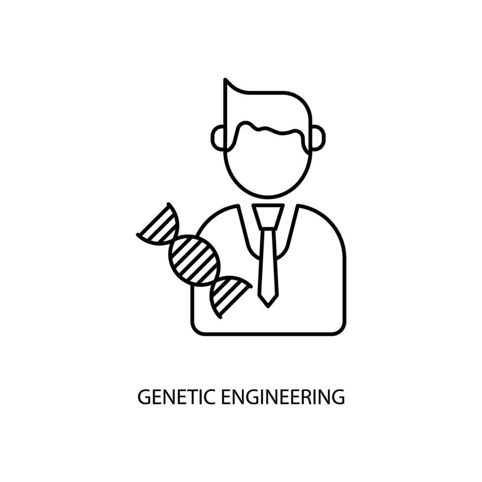 genético Engenharia conceito linha ícone. simples elemento ilustração. genético Engenharia conceito esboço símbolo Projeto. vetor