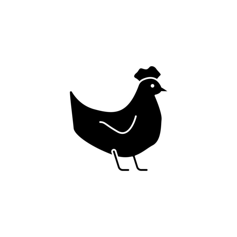frango animal conceito linha ícone. simples elemento ilustração. frango animal conceito esboço símbolo Projeto. vetor