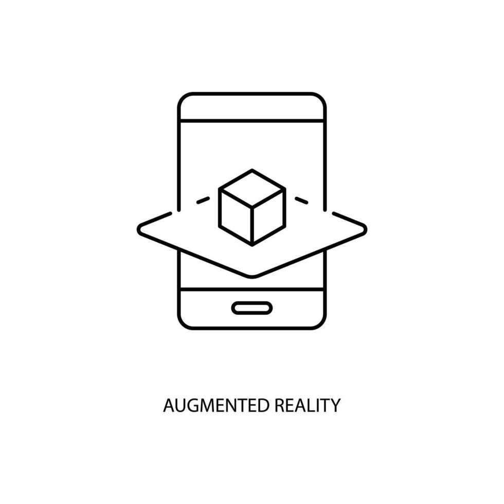 aumentado realidade conceito linha ícone. simples elemento ilustração. aumentado realidade conceito esboço símbolo Projeto. vetor