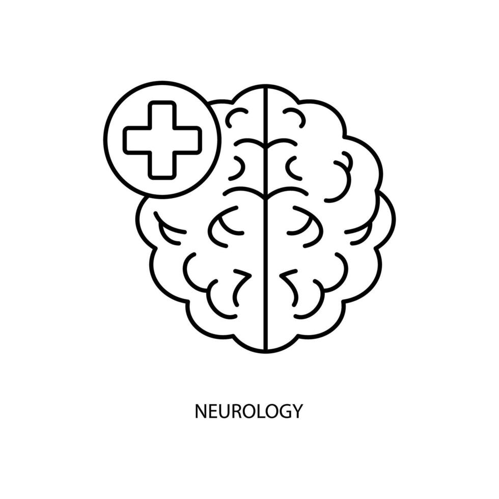 neurologia conceito linha ícone. simples elemento ilustração.neurologia conceito esboço símbolo Projeto. vetor