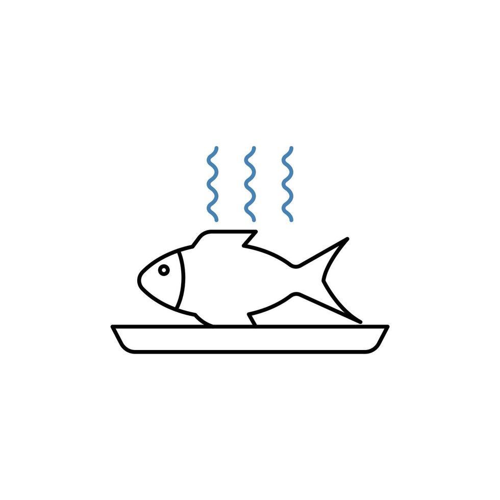 peixe conceito linha ícone. simples elemento ilustração. peixe conceito esboço símbolo Projeto. vetor