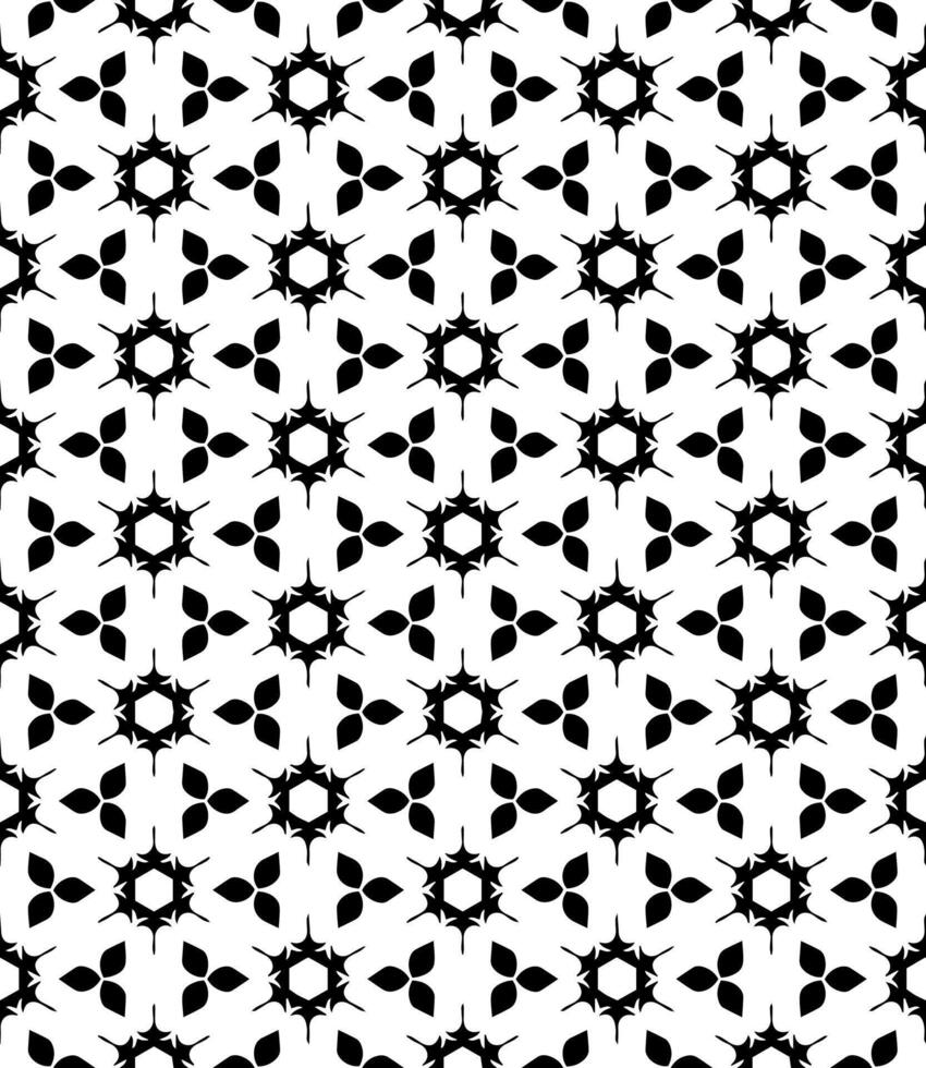 padrão abstrato sem emenda preto e branco. fundo e pano de fundo. design ornamental em tons de cinza. vetor