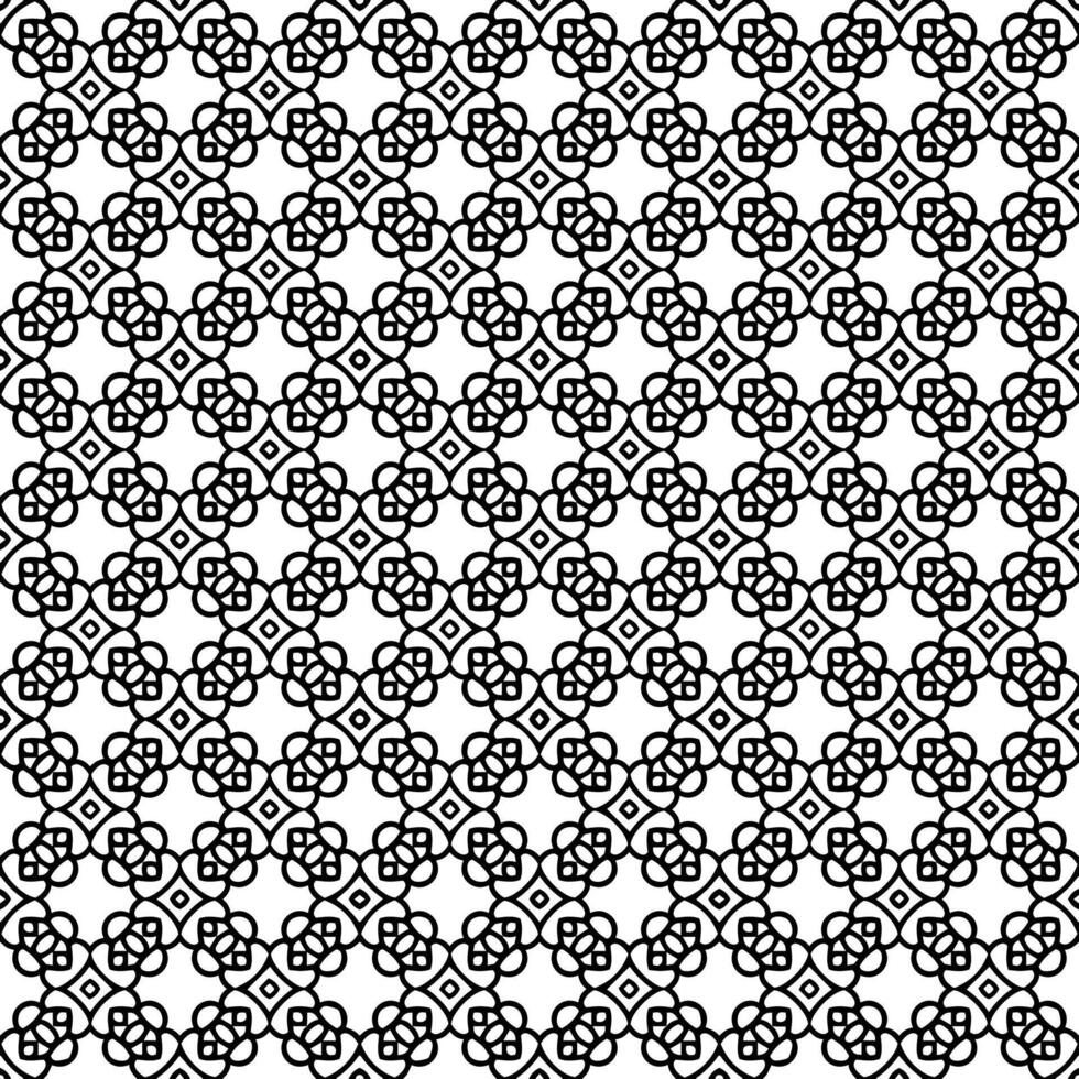 padrão abstrato sem emenda preto e branco. fundo e pano de fundo. design ornamental em tons de cinza. vetor