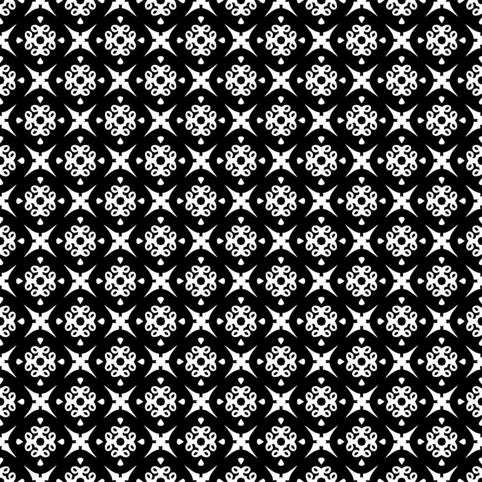 padrão abstrato sem emenda preto e branco. fundo e pano de fundo. design ornamental em tons de cinza. vetor