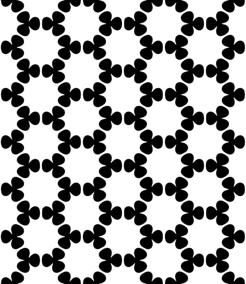 padrão abstrato sem emenda preto e branco. fundo e pano de fundo. design ornamental em tons de cinza. vetor