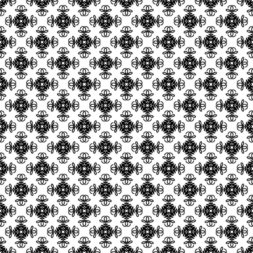 padrão abstrato sem emenda preto e branco. fundo e pano de fundo. design ornamental em tons de cinza. vetor