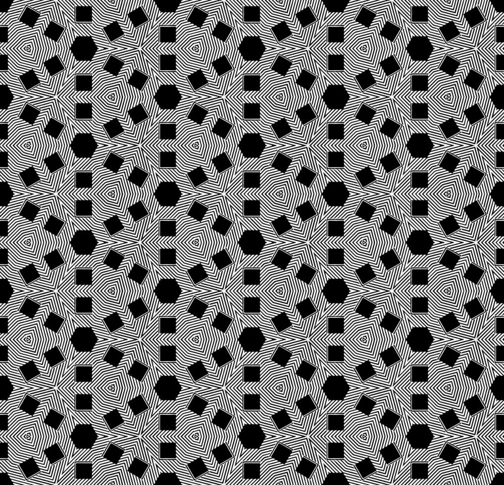 padrão abstrato sem emenda preto e branco. fundo e pano de fundo. design ornamental em tons de cinza. vetor