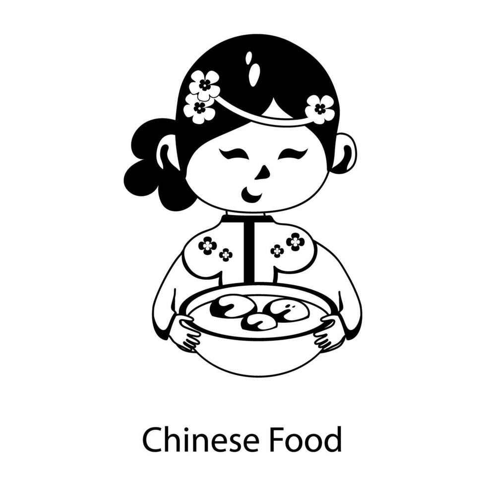 na moda chinês Comida vetor