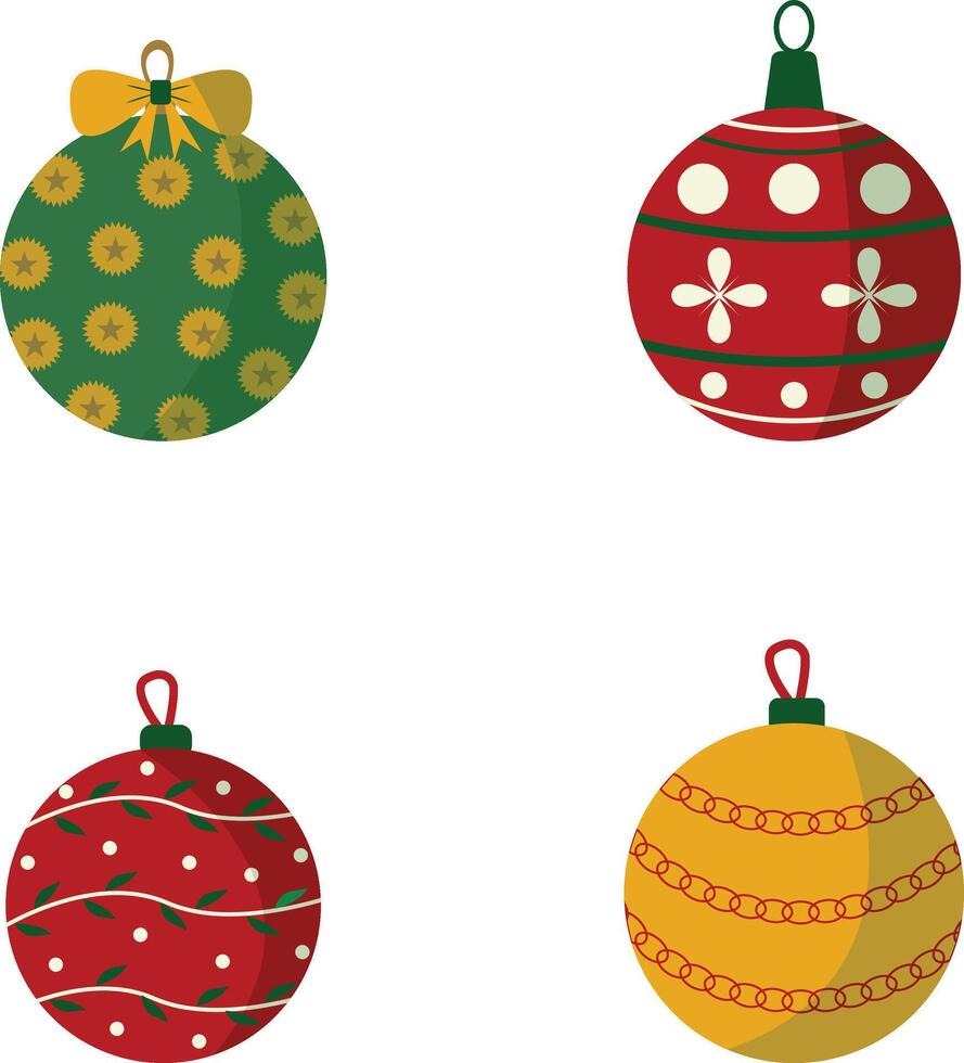 Natal bola decoração para inverno árvore ornamento. isolado em branco fundo vetor