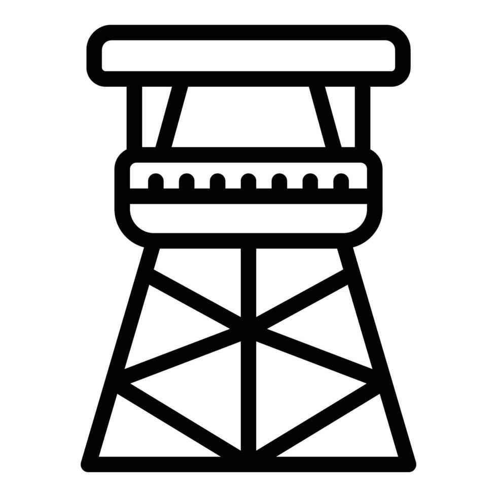 Socorro de praia torre ícone esboço vetor. impacto navio destruir vetor