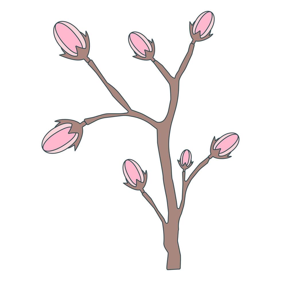 simples sakura cereja florescer. Primavera promoção vetor
