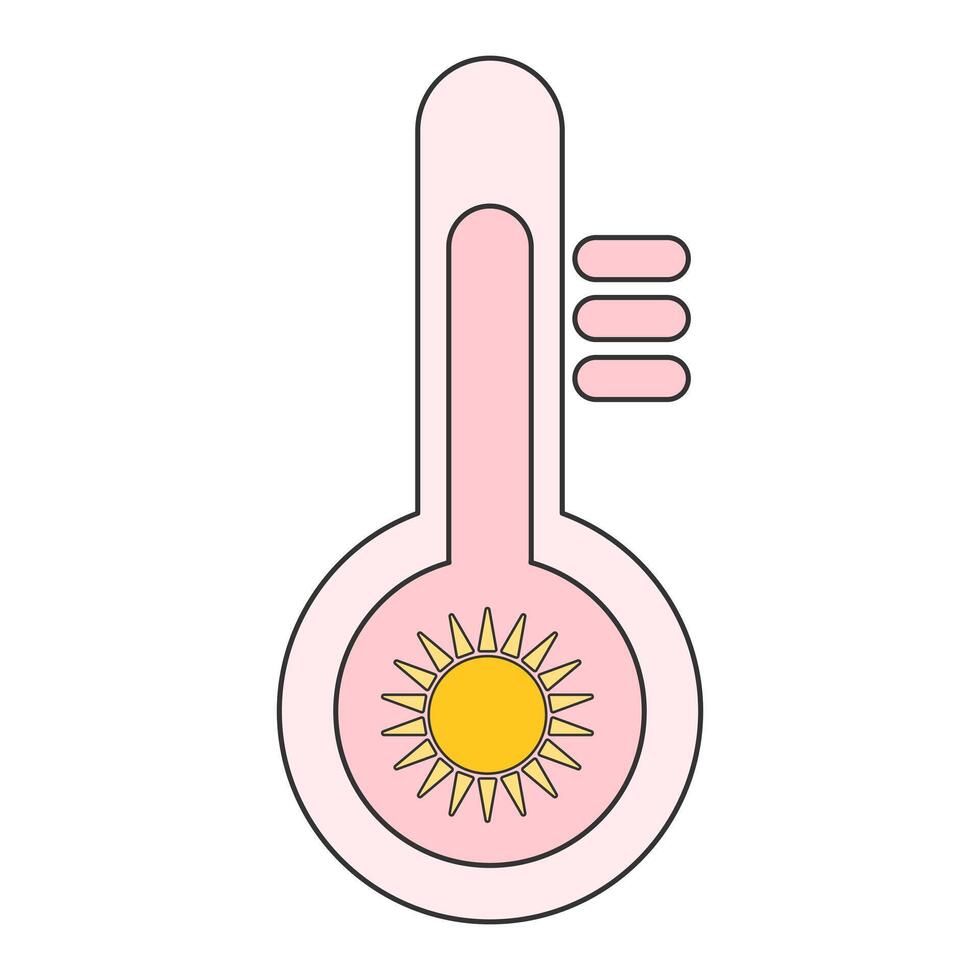quente temperatura termômetro ou temperatura indicar. clima em isolado branco fundo vetor