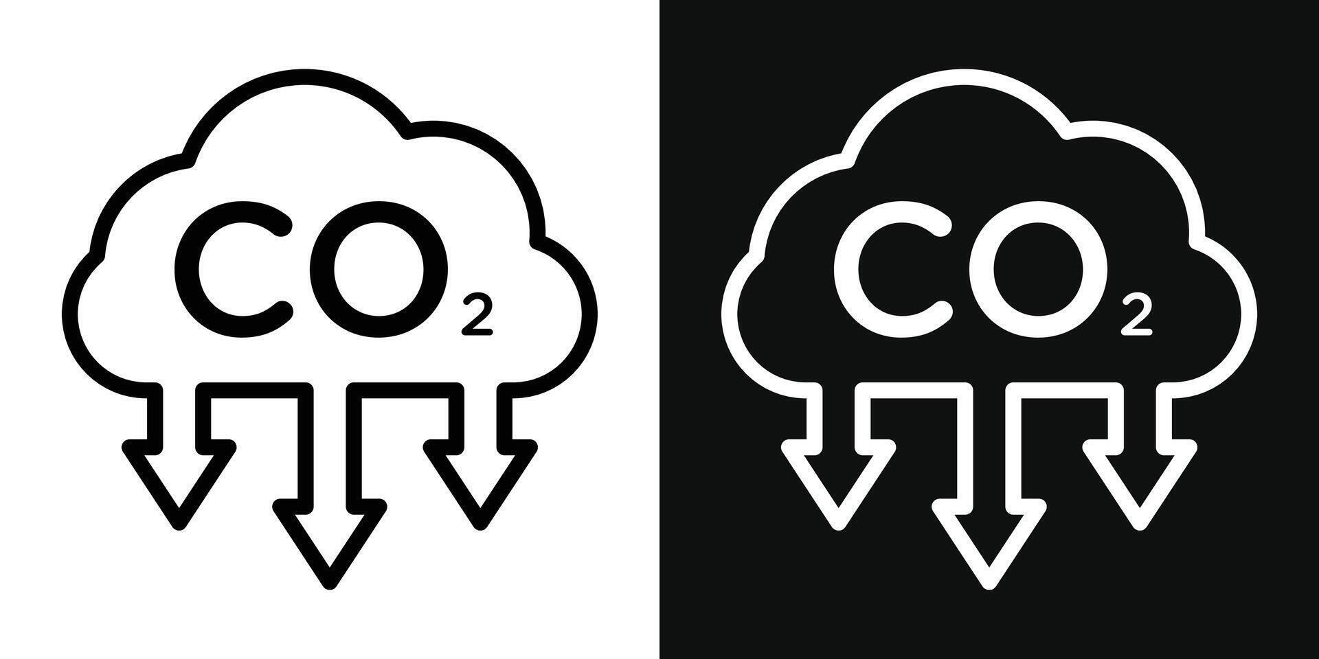 ícone de emissões de co2 vetor