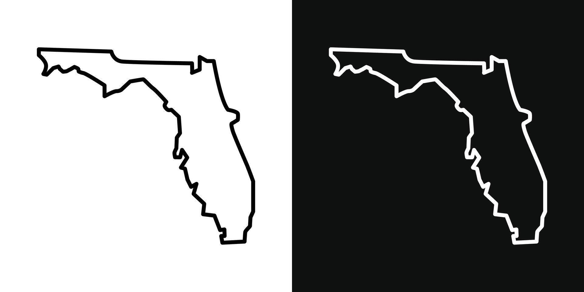 florida mapa ícone vetor