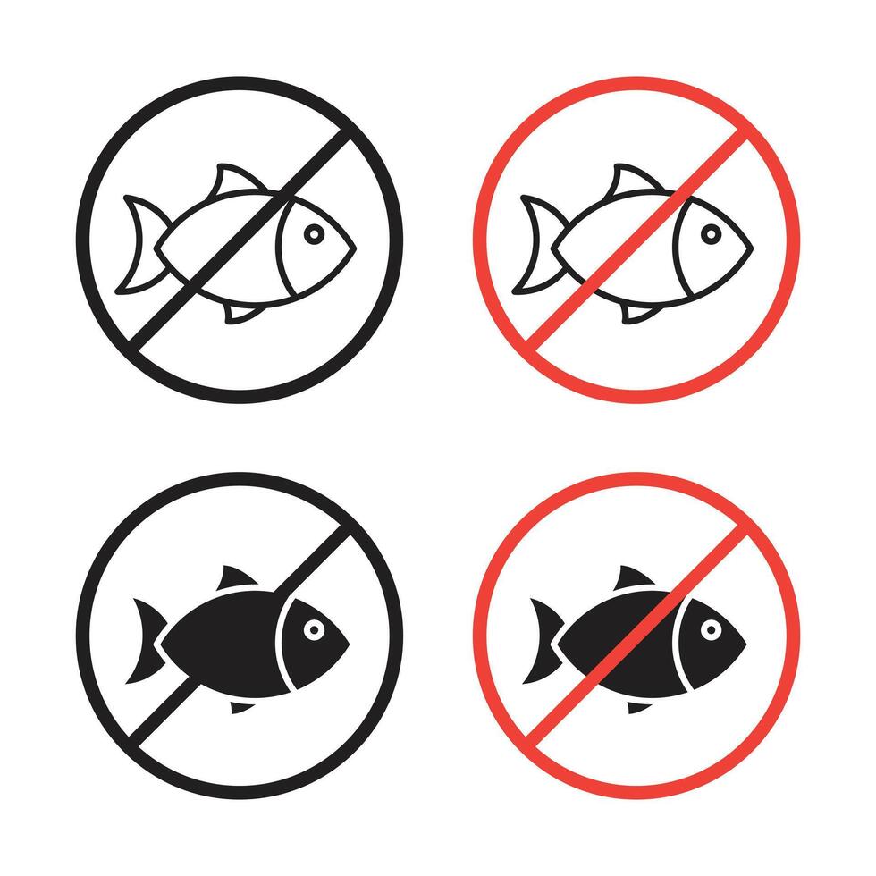 não peixe ícone vetor