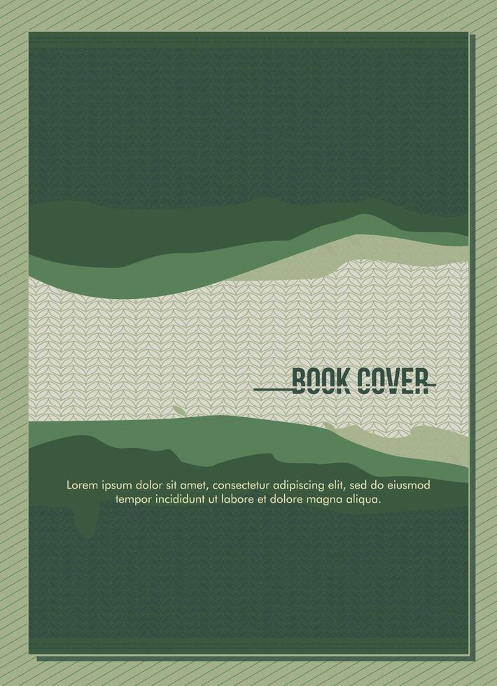 criativo cobrir livro com japoneses estilo padronizar e gradiente verde tema vetor