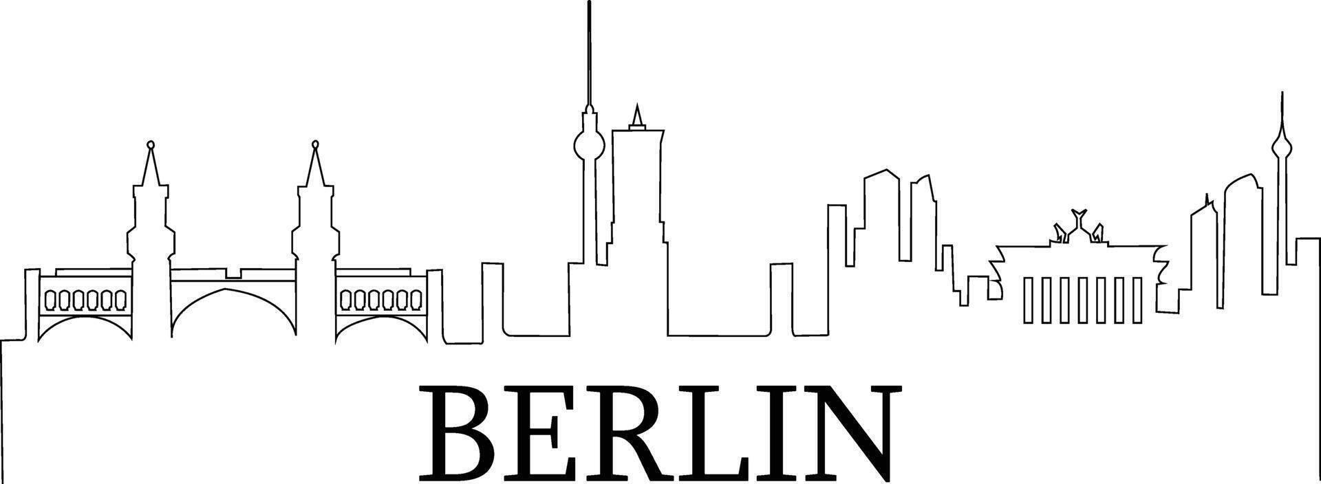 Berlim cidade linha desenhar livre vetor