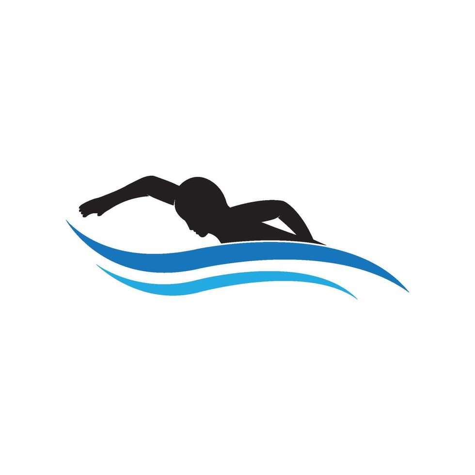 natação logotipo desenhos vetor, criativo nadador logotipo vetor