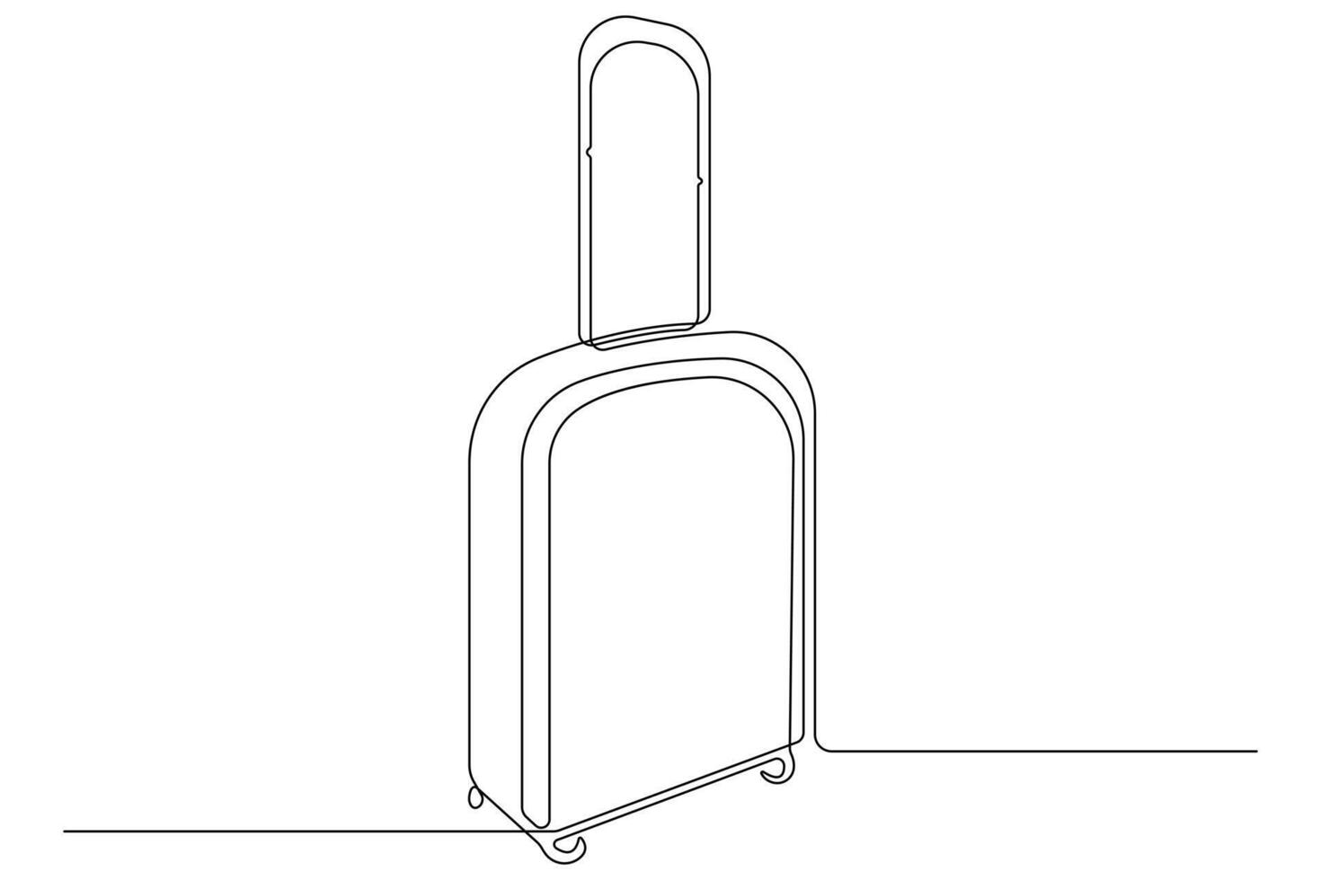 contínuo 1 linha arte desenhando do malas, bagagem Projeto esboço vetor ilustração