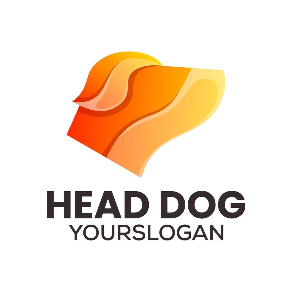 colorida cabeça cachorro ícone logotipo Projeto vetor