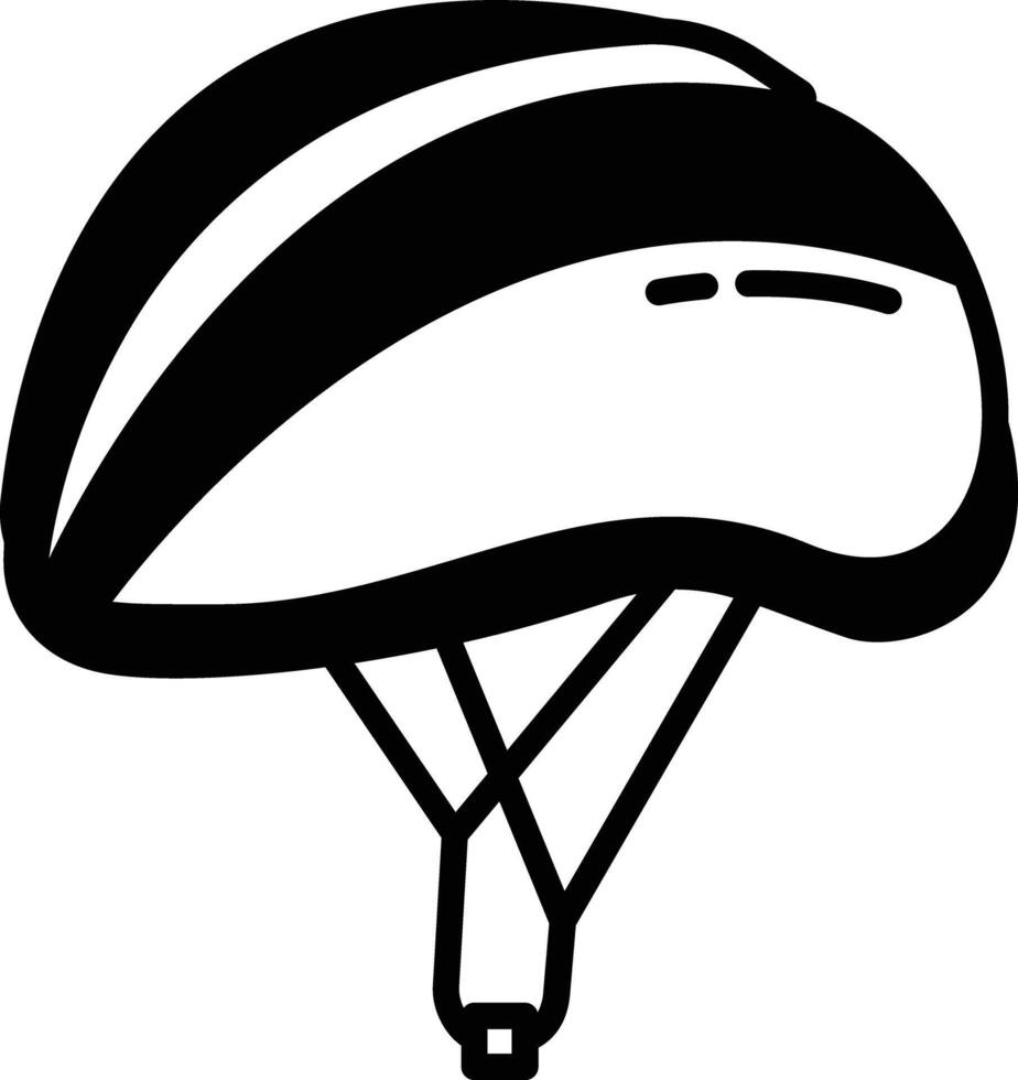 gelo patinação capacete glifo e linha vetor ilustração