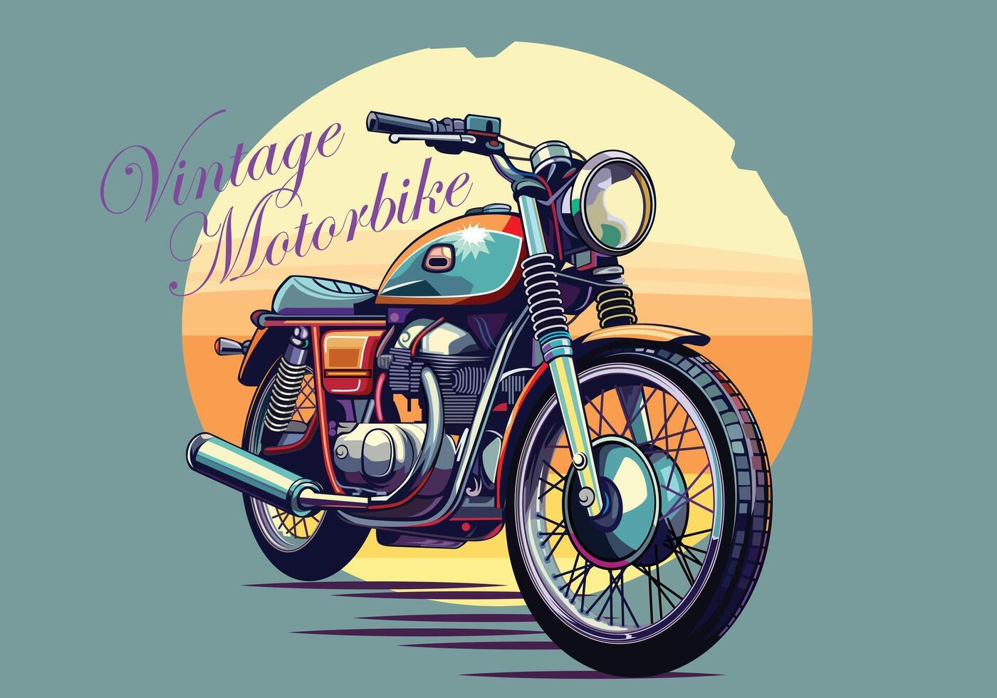 vintage moto vetor para fundo Projeto.