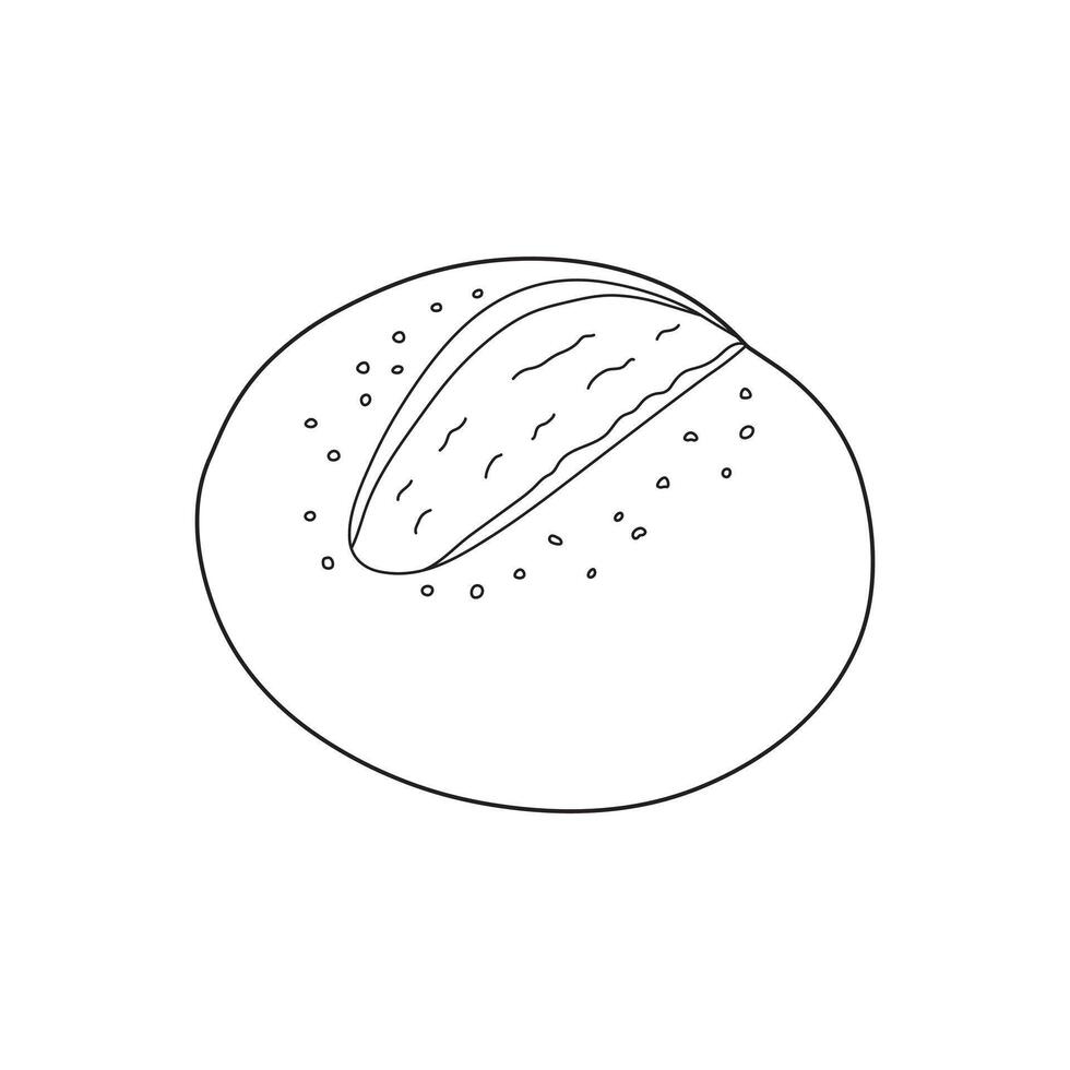 mão desenhado fermento pão ícone desenho animado vetor ilustração isolado em branco fundo