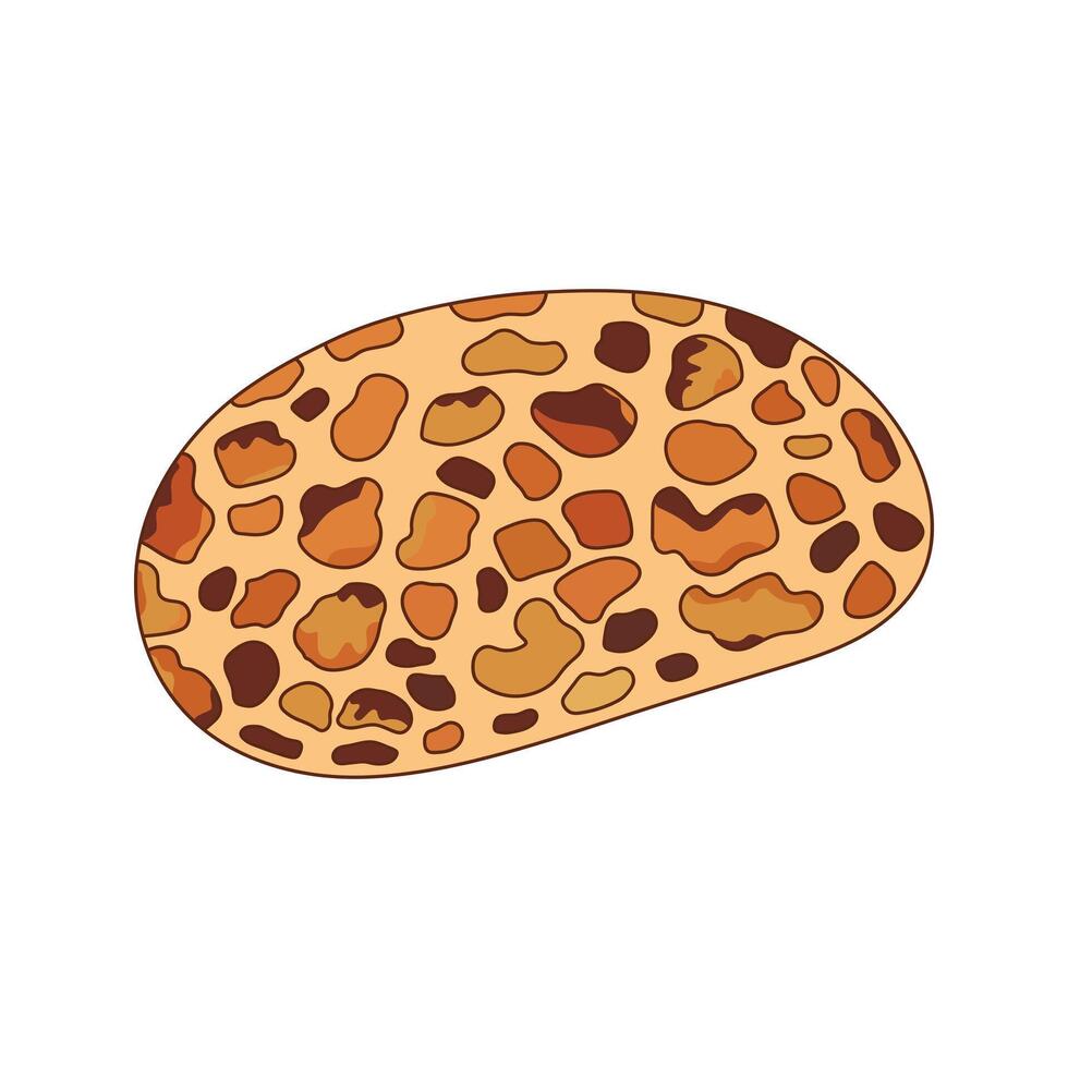 tigre pão ícone desenho animado vetor ilustração isolado em branco fundo