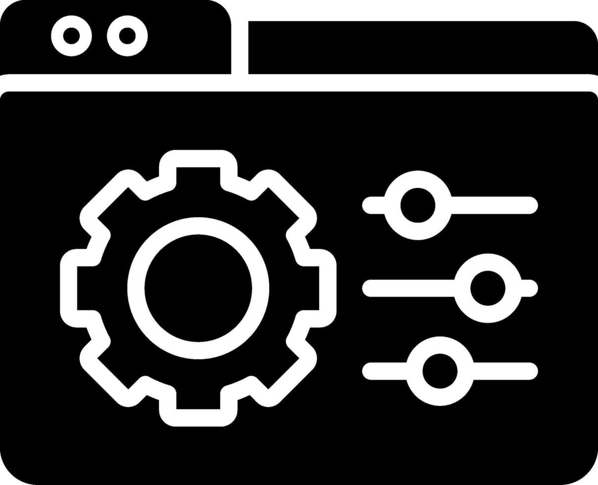 ícone de vetor do painel de controle