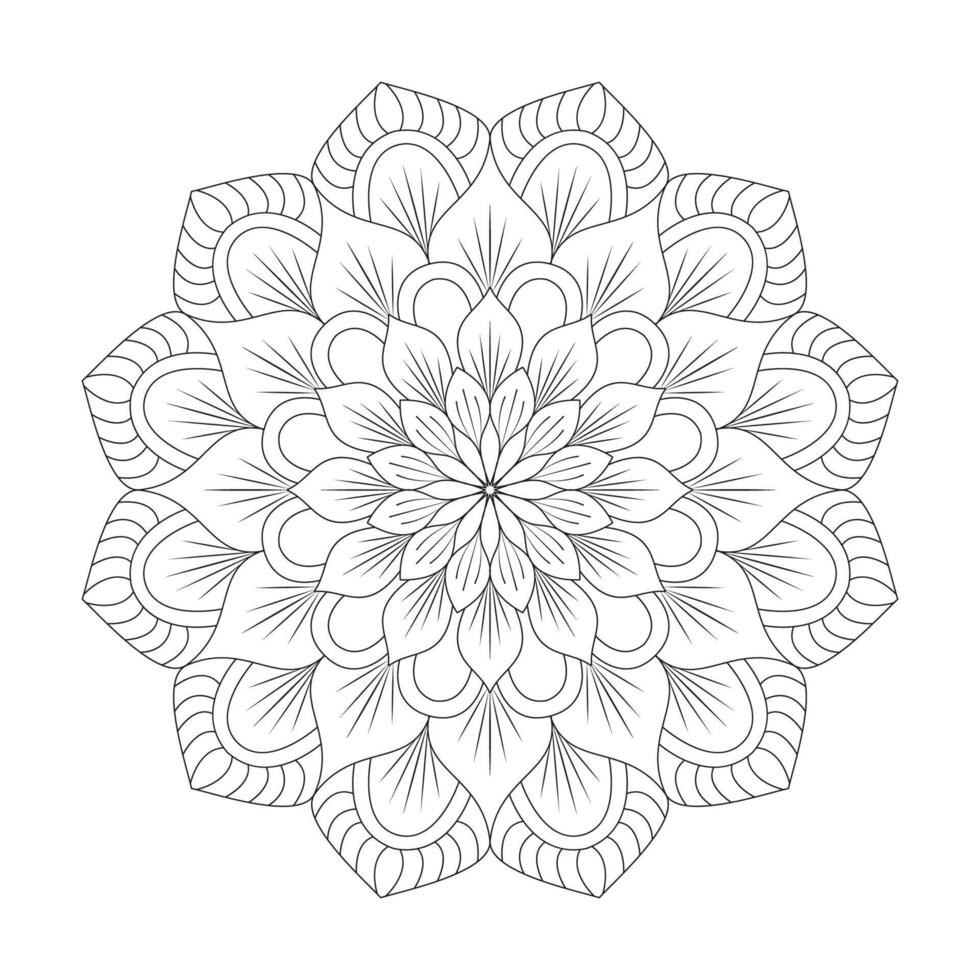 enigmático floral criatividade mandala coloração livro página para kdp livro interior vetor