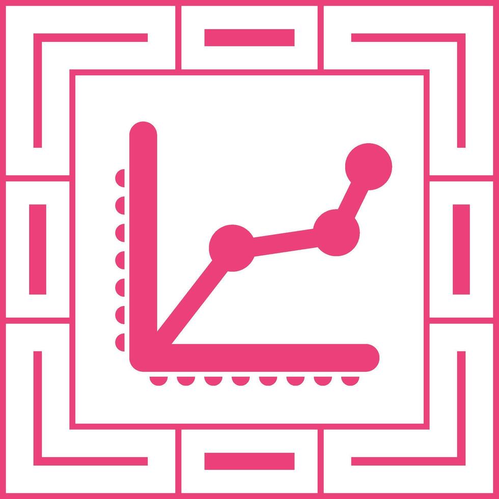 ícone de vetor de gráfico de linha