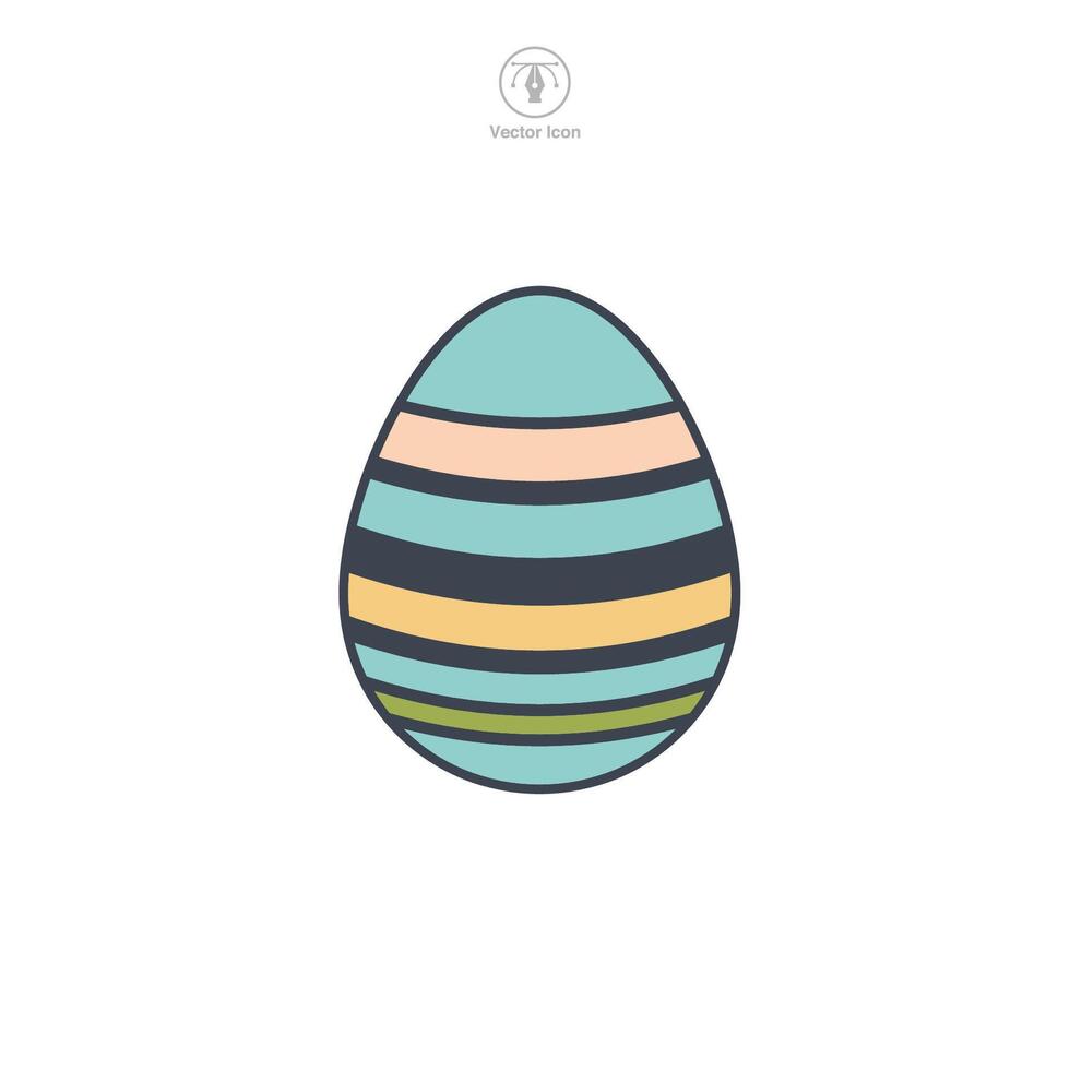 Páscoa ovo, Páscoa dia festival, ovo ícone símbolo vetor ilustração isolado em branco fundo